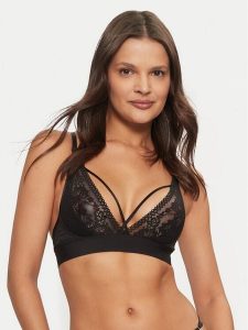 Hunkemöller Biustonosz braletka Remi 206154 Czarny. Czarne biustonosze Hunkemöller, bez wzorów, z syntetyku. Za 89,99 zł.
