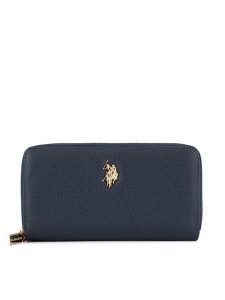 U.S. Polo Assn. Portfel BIUXT8382WVP Granatowy. Niebieskie portfele U.S. Polo Assn., bez wzorów, z tworzywa sztucznego. Za 159,99 zł.