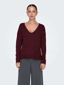 JDY Sweter w kolorze czerwonym rozmiar: XS. Czerwone swetry oversize JDY, xs, bez wzorów, bez ramiączek. Za 66,00 zł.