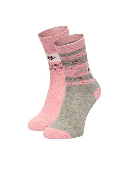 GINO ROSSI Skarpety długie CEO_BR_GR_001_W_AW25 (2 PACK) Różowy. Czerwone skarpetki Gino Rossi, bez wzorów, z poliesteru. Za 29,99 zł.