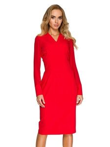 Stylove Sukienka w kolorze czerwonym rozmiar: S. Czerwone sukienki Stylove, s, bez wzorów, bez kołnierzyka, bez ramiączek, midi. Za 105,14 zł.