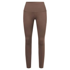 Damskie legginsy modelujące Refresh. Brązowe legginsy Dare 2b, bez wzorów, z dzianiny, z podwyższonym stanem, długie. Za 249,99 zł.