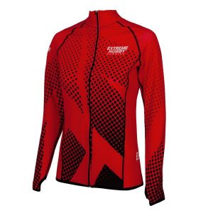 Bluza damska do biegania rozpinana EXTREME HOBBY HALFTONE. Czerwone bluzy EXTREME HOBBY, na jesień, xs, bez wzorów, z elastanu, bez kaptura. Za 199,00 zł.