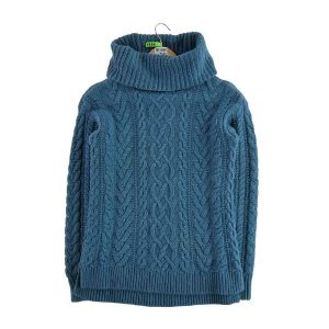 Second life - Damski niebieski sweter z golfem - Stan bardzo dobry. Niebieskie golfy Ralph Lauren, bez wzorów. Za 118,40 zł.
