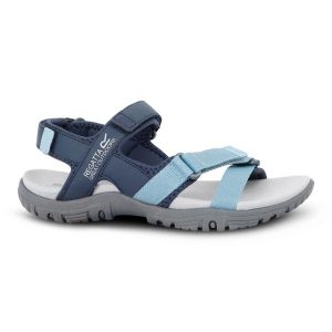 Sandały turystyczne dla kobiet Regatta RMF881. Brązowe buty trekkingowe Regatta, bez zapięcia. W wyprzedaży za 149,99 zł.