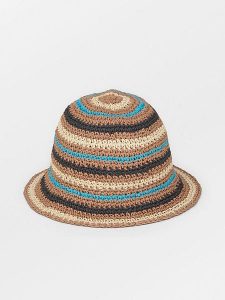 Becksöndergaard Kapelusz w kolorze karmelowo-turkusowym rozmiar: XS/S. Brązowe kapelusze Becksöndergaard, bez wzorów, z materiału. Za 69,99 zł.