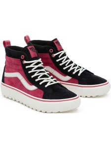 Vans Skórzane sneakersy "SK8-Hi MTE-1" w kolorze czarno-różowym rozmiar: 41. Czarne trampki Vans, bez wzorów, za kostkę, bez zapięcia. Za 241,56 zł.