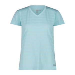 Koszulka damska turystyczna CMP 31T7666. Niebieskie bluzki CMP, l, bez wzorów, sportowe, bez kołnierzyka, bez ramiączek. Za 176,50 zł.