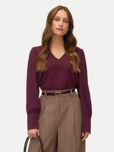 Vero Moda Bluzka Esme 10338288 Bordowy Regular Fit. Czerwone bluzki Vero Moda, m, bez wzorów, z syntetyku, bez kołnierzyka, bez ramiączek. Za 139,99 zł.