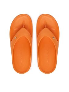 Tommy Hilfiger Japonki FW0FW09200 Pomarańczowy. Brązowe klapki TOMMY HILFIGER, bez wzorów, z syntetyku, bez obcasa. Za 189,99 zł.