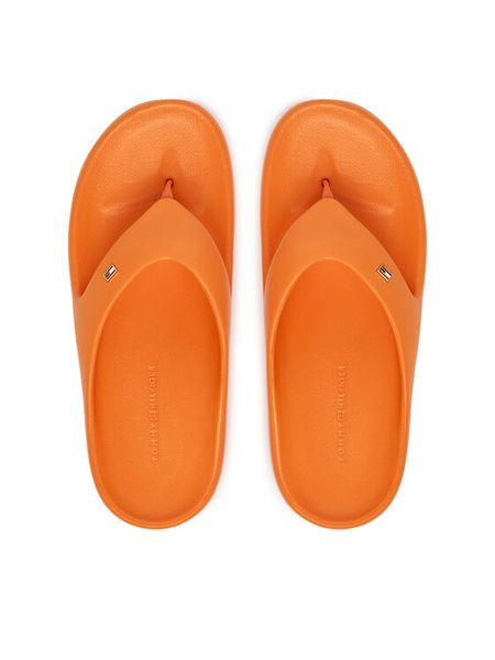 Tommy Hilfiger Japonki FW0FW09200 Pomarańczowy. Brązowe klapki TOMMY HILFIGER, bez wzorów, z syntetyku, bez obcasa. Za 189,99 zł.