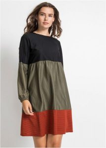 Sukienka mini. Czarne sukienki bonprix, bez wzorów, bez kołnierzyka, bez ramiączek, mini. Za 79,99 zł.