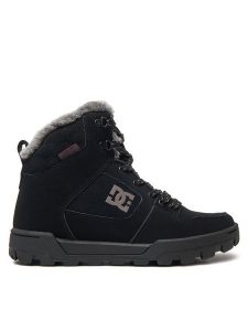 DC Botki Manteca 4 ADJB100012-BK2 Czarny. Czarne botki DC, bez wzorów, ze skóry, bez obcasa, na płaskiej podeszwie, bez zapięcia. Za 399,99 zł.