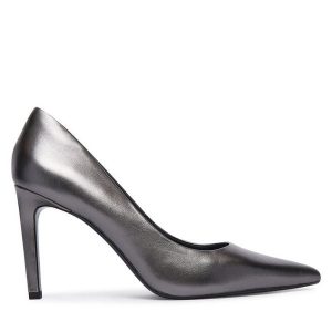 Szpilki Calvin Klein. Szare szpilki Calvin Klein, bez wzorów, bez obcasa. Za 649,99 zł.