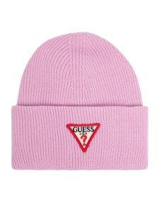 Guess Czapka AW5234 VIS01 Różowy. Czerwone czapki Guess, z aplikacjami, z wiskozy. Za 149,99 zł.