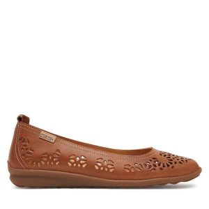 Baleriny Pikolinos. Brązowe balerinki Pikolinos, bez wzorów, bez obcasa, bez zapięcia. Za 389,99 zł.