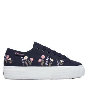 Tenisówki Superga. Niebieskie trampki Superga, bez wzorów, bez zapięcia. Za 319,99 zł.