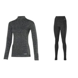 Zestaw Damskie spodnie/koszula termiczna Premium x 4. Czarne komplety bielizny HEAT KEEPER, bez wzorów, z bawełny, bez ramiączek. Za 511,45 zł.