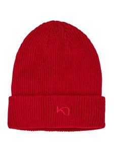 KARI TRAA Czapka-beanie "Astrid" w kolorze czerwonym rozmiar: onesize. Czerwone czapki Kari Traa, bez wzorów, z materiału. Za 97,28 zł.