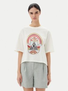 JDY T-Shirt Carla 15341561 Biały Regular Fit. Białe t-shirty JDY, m, bez wzorów, z bawełny, bez kołnierzyka, bez ramiączek. Za 59,99 zł.