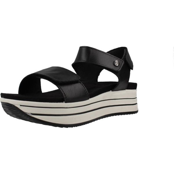 Sandały IMAC 758350I Czarny. Czarne sandały Imac, bez wzorów, ze skóry, bez obcasa, bez zapięcia. Za 288,99 zł.