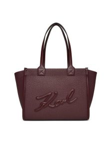 KARL LAGERFELD Torebka A4W30258 Bordowy. Czerwone shopper bag KARL LAGERFELD, bez wzorów, ze skóry, bez dodatków. Za 799,99 zł.