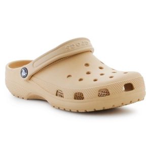 Klapki Crocs Classic 10001-209 brązowe. Brązowe klapki bez wzorów, bez obcasa. Za 345,55 zł.