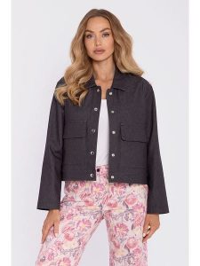 Made of emotion Kurtka w kolorze antracytowym rozmiar: S/M. Czarne kurtki Made Of Emotion, m, bez wzorów, bez kaptura. Za 234,99 zł.