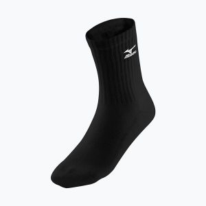 Skarpety Mizuno Volley. Czarne skarpetki Mizuno, bez wzorów, z bawełny. Za 26,99 zł.