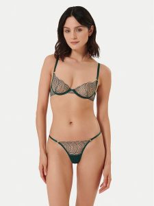 Bluebella Stringi Aster 42403 Zielony. Zielone stringi BlueBella, bez wzorów, z syntetyku. Za 69,99 zł.