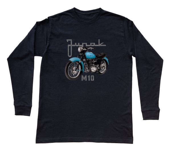 Junak M10 — bluzka z długim rękawem (Rozmiar: S (dorosła); Kolor koszulki: czarny; Rodzaj nadruku: Junak M10). Czarne bluzki nikiniki, m, bez wzorów, z bawełny, bez kołnierzyka, bez ramiączek. Za 99,00 zł.