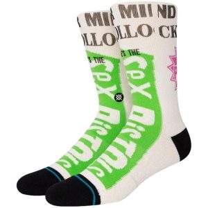 Skarpety Stance Bollocks białe L unisex. Białe skarpetki Stance, bez wzorów, z bawełny. Za 81,80 zł.