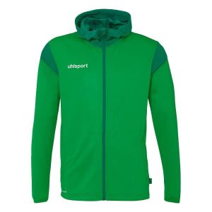 Bluza dresowa z kapturem Uhlsport Squad 27. Czarne kurtki Uhlsport, xl, bez wzorów, z dresówki, z kapturem. Za 217,50 zł.