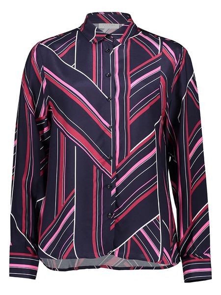 Eterna Koszula w kolorze granatowo-różowym rozmiar: 38. Niebieskie koszule Eterna, bez wzorów, z wiskozy, bez kołnierzyka, bez ramiączek. Za 113,63 zł.