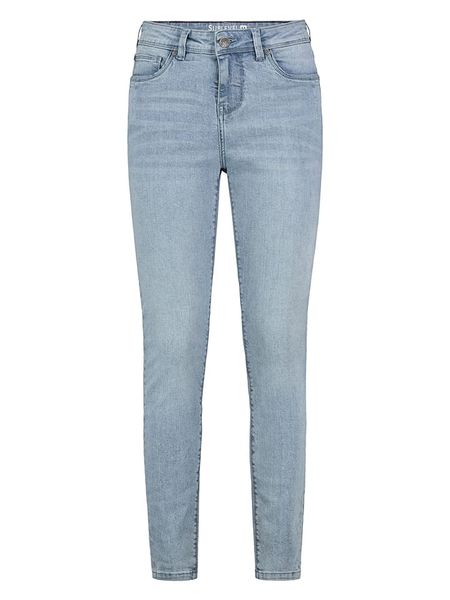 Sublevel Dżinsy - Skinny fit - w kolorze błękitnym rozmiar: XL. Niebieskie jeansy Sublevel, z aplikacjami, ze skóry, z podwyższonym stanem. Za 118,28 zł.