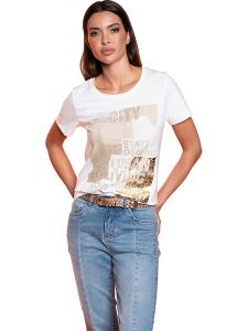 Heine Koszulka w kolorze białym rozmiar: 36. Białe bluzki Heine, bez wzorów, bez kołnierzyka, bez ramiączek. Za 39,99 zł.