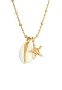 Elli Damski naszyjnik z muszlą Kauri Shell, rozgwiazdą, Summer Trend w pozłacanym różowym złotem srebrze 925 Sterling Silver Naszyjniki 1 ct. Czerwone naszyjniki Elli, pozłacane. Za 390,39 zł.