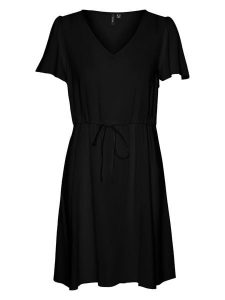 Vero Moda Sukienka w kolorze czarnym rozmiar: S. Czarne sukienki Vero Moda, s, bez wzorów, z wiskozy, bez kołnierzyka, bez ramiączek, mini, rozkloszowane. Za 61,17 zł.