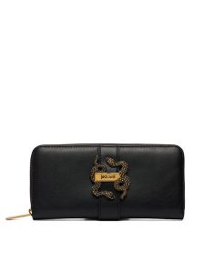 Just Cavalli Portfel 81RA5PA1 ZSA89 Czarny. Czarne portfele Just Cavalli, bez wzorów, ze skóry. Za 429,99 zł.