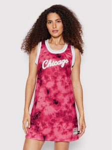 Mitchell & Ness Sukienka codzienna TDRSLF19018 Czerwony Regular Fit. Czerwone kombinezony MITCHELL & NESS, na co dzień, xs, bez wzorów, z syntetyku, bez kołnierzyka, bez ramiączek, proste. Za 449,99 zł.