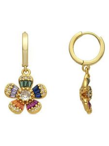 Luxenter Kolczyki-kreole z cyrkoniami rozmiar: onesize. Żółte kolczyki Luxenter, z cyrkonią, srebrne. Za 195,31 zł.