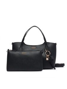 Guess Torebka HWBG97 35060 Czarny. Czarne shopper bag Guess, z aplikacjami, ze skóry, bez dodatków. Za 584,99 zł.