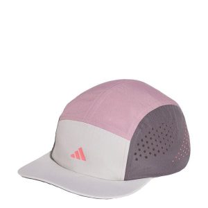 CZAPKA RUN 5-PANEL CLIMACOOL. Brązowe czapki ADIDAS, bez wzorów, z materiału. Za 129,00 zł.