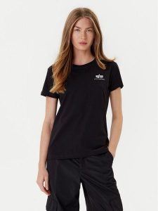 Alpha Industries T-Shirt Basic T Small Logo 196054 Czarny Regular Fit. Czarne t-shirty Alpha Industries, l, bez wzorów, z bawełny, bez kołnierzyka, bez ramiączek. Za 69,99 zł.