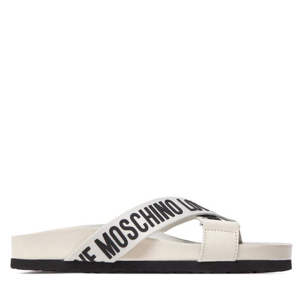 Klapki LOVE MOSCHINO. Klapki LOVE MOSCHINO, bez wzorów, bez obcasa. Za 389,99 zł.