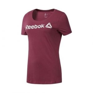 Koszulka sportowa damska Reebok Linear Read Scoop. Czerwone koszulki sportowe Reebok, bez wzorów, bez ramiączek. Za 111,00 zł.