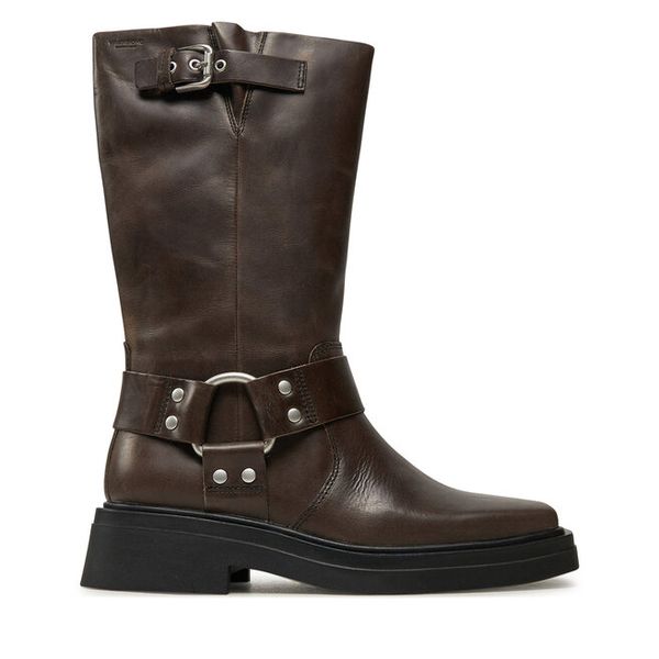 Kozaki Vagabond Shoemakers. Brązowe kozaki Vagabond Shoemakers, bez wzorów, bez obcasa, na płaskiej podeszwie, bez zapięcia. Za 719,99 zł.