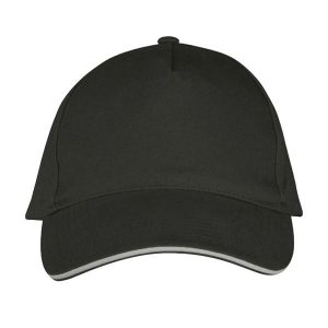 Czapka Z Daszkiem Z 5 Panelami Long Beach. Szare czapki SOL'S, bez wzorów, z bawełny. Za 32,99 zł.