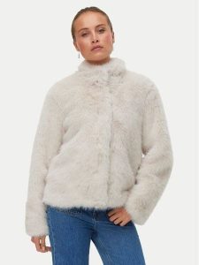 Vero Moda Futro Monroe 10315328 Beżowy Regular Fit. Brązowe płaszcze Vero Moda, m, bez wzorów, z futra, bez kaptura. Za 319,99 zł.