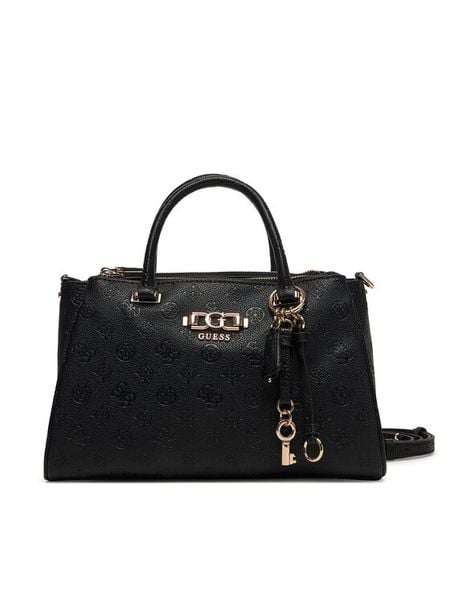 Guess Torebka Anise HWPD99 16060 Czarny. Czarne kuferki Guess, z aplikacjami, ze skóry, bez dodatków. Za 749,99 zł.